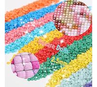YEYKZART Perles CarréEs Pour Diamant Peinture Art Perles De Rechange Pierres De Forage Broderie Diamant (3000 PièCes)