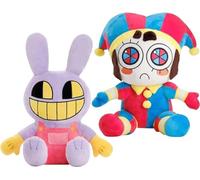Yezelend The Digital Circus Amazing Peluche, Pomni Et Jax Jouets en Peluche, Animaux en Peluche Anniversaire pour Les Fans De Télévision Adultes Et Enfants Noël (a+b)