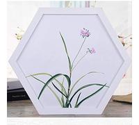 YEZINB 1pcs Cadre Photo Hexagonal Moderne Pendaison en Bois Porte-Photo décoration Chambre à Coucher Cadeaux Multi Taille 6 "-12", Blanc, 10 Pouces
