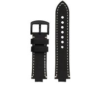 yeziu Bracelet de montre à bouche convexe pour montres de plongée ORIS AQUIS 733 7730 7740 pour hommes(Blackwb,24mm-12mm)