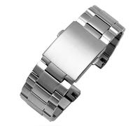 yeziu Bracelet de montre en acier inoxydable pour Diesel DZ4318 DZ4323 DZ4283 DZ4309, bracelet de montre incurvé en métal massif(Silver)