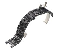 yeziu Bracelet de montre en acier pour bracelet GC GUESS à encoches(Black22-13,22mm)