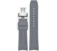 yeziu Bracelet de montre en caoutchouc fluoré pour Rolex Submariner, bracelets de montre pour homme pour Omega Seamaster(Grays2,22mm)
