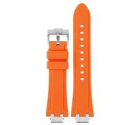 yeziu Bracelet de montre en caoutchouc pour Maurice Lacroix Aikon, connecteur AI6008 6038 6007, bracelet à dégagement rapide, tête en acier métallique, bracelet de montre en silicone(Orange sk,AI6038)