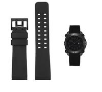 yeziu Bracelet de montre en caoutchouc pour montre Hamilton Khaki Navy Diving Creed H78585333 H78505330 H78686333(Black black)