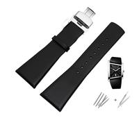 yeziu Bracelet de montre en cuir de vache pour CK Calvin Klein K0Q21107 K0Q21120 Série Grande chaîne de montre pour homme Bracelet 28MM(Black2)