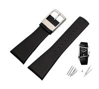 yeziu Bracelet de montre en cuir de vache pour CK Calvin Klein K0Q21107 K0Q21120 Série Grande chaîne de montre pour homme Bracelet 28MM(Black1)
