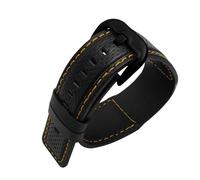 yeziu Bracelet de montre en cuir de vache pour Dietrich Riftag RGA90S7, accessoire de marque suisse tendance, chaîne de montre 24 mm(Blackyb)