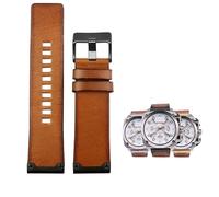 yeziu Bracelet de montre en cuir de vache pour homme Diesel DZ4318, DZ4283, DZ4281, DZ4323, DZ7343(B brown black pin,26mm)