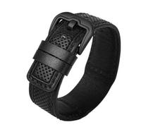 yeziu Bracelet de montre en cuir de vachette pour montre Dietrich 24 mm(Blackbb)