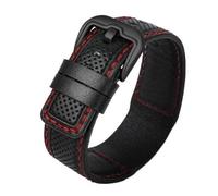yeziu Bracelet de montre en cuir de vachette pour montre Dietrich 24 mm(Blackrb)