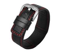 yeziu Bracelet de montre en cuir de vachette pour montre Dietrich 24 mm(Blackrs)