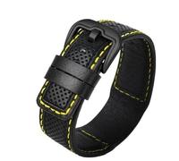 yeziu Bracelet de montre en cuir de vachette pour montre Dietrich 24 mm(Blackyb)