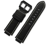 yeziu Bracelet de montre en cuir et nylon pour homme Timex Tide Compass T2n720, T2n721 et T2n739(Black-Black-K11)