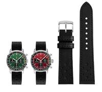 yeziu Bracelet de montre en cuir pour Breitling TOP TIME Little Ice Blue Panda(Black2)