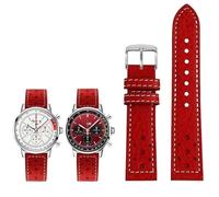 yeziu Bracelet de montre en cuir pour Breitling TOP TIME Little Ice Blue Panda(Red white1)