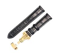 yeziu Bracelet de montre en cuir pour montre Hamilton Khaki Jazz Eternal(Blackwg1,21mm)