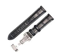 yeziu Bracelet de montre en cuir pour montre Hamilton Khaki Jazz Eternal(Blackws1,20mm)