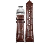 yeziu Bracelet de montre en cuir pour Omega New Seamaster 300 Planet Ocean 007 Speedmaster, chaîne de montre pour homme(Dark browns1,22mm)