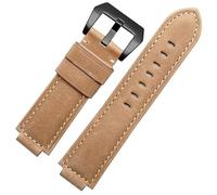 yeziu Bracelet de montre en cuir pour Timex Tide T2n720 T2n721, bracelet à ouverture surélevée, accessoires(Khaki-Black-K11)