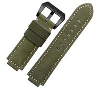 yeziu Bracelet de montre en cuir pour Timex Tide T2n720 T2n721, bracelet à ouverture surélevée, accessoires(Dark green-Black-K11)