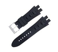 yeziu Bracelet de montre en cuir suédé mat pour montre Roger Dubuis EXCALIBUR King avec base en caoutchouc souple(Nylon blacks a)