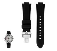 yeziu Bracelet de montre en résine et silicone pour montre Timex Tide Compass série T2N721 et T2N720. Accessoires(Blacks b)