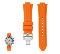 yeziu Bracelet de montre en résine et silicone pour montre Timex Tide Compass série T2N721 et T2N720. Accessoires(Oranges b)