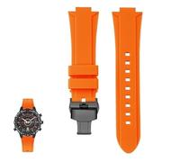 yeziu Bracelet de montre en résine et silicone pour montre Timex Tide Compass série T2N721 et T2N720. Accessoires(Orangeb b)