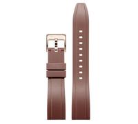 yeziu Bracelet de montre en silicone pour Tissot 1853 Le Locle Seastar Couturier Carson Quickster Quickforce. Bracelet de montre en caoutchouc pour homme.(Brownr,18mm)