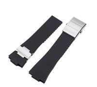 yeziu Bracelet de montre étanche en caoutchouc pour homme et femme, pour l'observation et la navigation à Athènes, 1183(Black-silver)