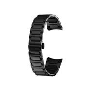 yeziu Bracelet de montre incurvé en acier inoxydable pour homme Mido Multifort TV M049.526 M049, bracelet en métal massif(Black)