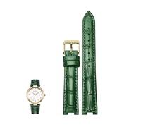 yeziu Bracelet en cuir cranté pour GC PASHA DE Bracelet spécial main homme femme pour Rossini(Greeng,18-11mm)