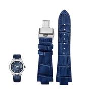 yeziu Bracelet en cuir pour homme pour montre Maurice Lacroix AIKON AI6008 AI1018 AI6038(Blue - Steel-B)