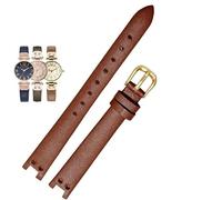 yeziu Bracelet en cuir pour montre Anne Klein AK1950/9442/9918/9168 Notch, élégant, petit cadran, style rétro(Brown-gold)