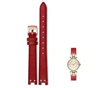 yeziu Bracelet en cuir pour montre Anne Klein Notch Girl Small Shield, style rétro, souple et confortable, accessoire pour AK(Red rk)