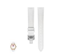 yeziu Bracelets de montre en cuir imprimé Lady Heart pour Tissot 1853 T050 T050207A, chaîne pour bracelet de montre femme Couturier Prestige(Whites,16mm)