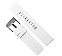 yeziu Bracelets de montre en cuir pour hommes, pour Diesel DZ1657 DZ1405 DZ120(White-black Buckle,26mm)