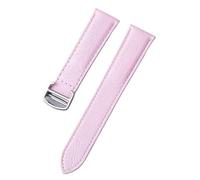 yeziu Bracelets de montre en cuir véritable pour Cartier Tank, série London Key(Mallow purple,22mm)