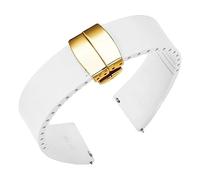 yeziu Bracelets De Montre En Fluoroélastomère FKM Pour Omega Pour Cartier(Whiteg,19mm)