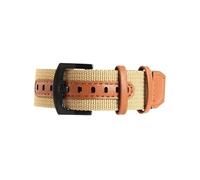 yeziu Bracelets de montre en nylon résistants à la transpiration pour montres Hamilton Field Vintage pour hommes(Khaki-Black,20mm)