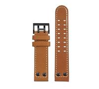 yeziu Bracelets de montre rivetés en cuir véritable pour Hamilton Khaki Aviation H77616533 H77755533/85733(Khakiwb,Width 20mm)