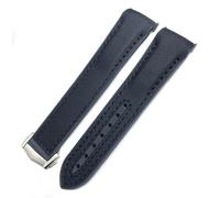 yeziu New Nylon Rubber Watchband Fit For Omega Seamaster 300 AT150 Speedmaster Silicone Watch Strap(White Black,21mm)