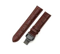 yeziu Pour Tissot 1853 Le Locle T41 T00407b Tarfish Junya T461 Bracelet de montre en cuir véritable pour hommes et femmes(Brown-Black-B1,20mm)