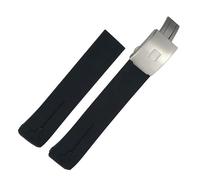 yeziu Pour Tissot T-TOUCH T013 T048 T047 T033T04 Bracelet de montre en caoutchouc de silicone souple Bracelet de montre étanche orange noir(Black Silver)