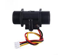 YF S201C Capteur de débit transparent avec sortie Hall Element Convient pour les tests d'étalonnage de débit ou les tâches d'automatisation de processus (Noir)