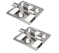 YFaith 100 Pièces Attaches Cachées pour Terrasse, Clips de Terrasse-Wpc en Acier Inoxydable, Argent Composite Caché Fixation Plaque Clip, Hauteur 7 mm, pour Terrasses, Jardins et Maisons