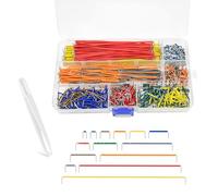 YFaith 840 Pièces Breadboard Jumper Fil Kit, Forme U Câble Bread Board Fil, Aucune Soudure Requise Câble Breadboard, 14 Tailles, avec Pincettes Plastique, pour Connexions de Fils sur Planche Pain