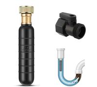 YFaith Deboucheur Canalisation Haute Pression, Vessies de Drainage en Caoutchouc, Noir Caoutchouc Vessie de Vidange avec 3/4" Vanne D'arrêt, pour 38 à 75 mm Débouche Goutières, Toilettes et Tuyaux