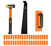 YFaith Parquet Flottant, 43 Pièces Tire Lame Parquet, 198 mm Outils de Pose de Sol, 1 Bloc d'impact, 1 Crochet de Traction, 40 Patins pour Stratifié, 1 Marteau Double Tête pour Pose de Sols Stratifiés